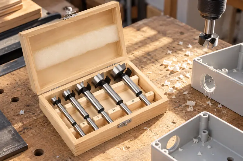 5-Piece Forstner Drill Bit Set — Plastic Part Openings
