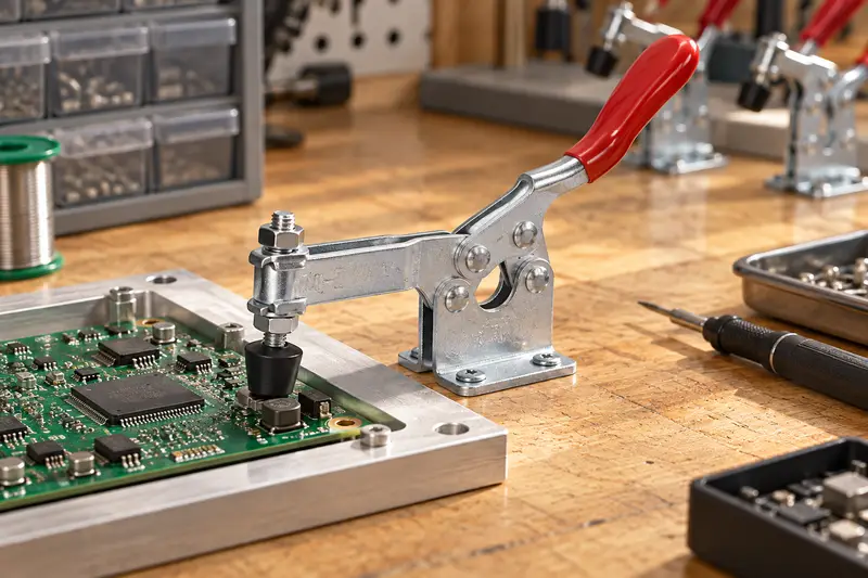 Horizontal Toggle Clamps — Tight Electronics Station